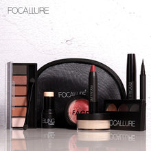 Load image into Gallery viewer, FOCALLURE 8PCS Beauty Tool Makeup Set Matte Lip Stick Mixed Color Blush Natural Eyeshadow With Makeup Bag